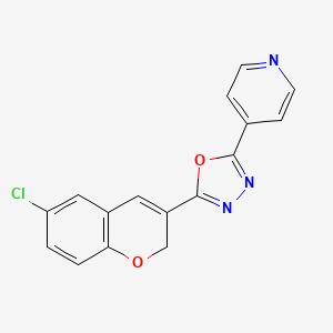 molecular formula C16H10ClN3O2 B2706606 2-(6-chloro-2H-chromen-3-yl)-5-(pyridin-4-yl)-1,3,4-oxadiazole CAS No. 1185371-52-1