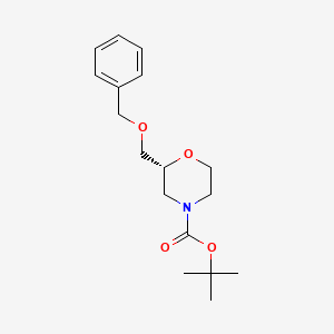 molecular formula C17H25NO4 B2706614 (R)-tert-Butyl 2-((benzyloxy)methyl)morpholine-4-carboxylate CAS No. 135097-68-6
