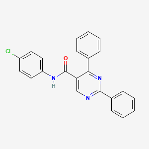 molecular formula C23H16ClN3O B2706618 N-(4-氯苯基)-2,4-二苯基-5-嘧啶甲酸酰胺 CAS No. 321433-16-3