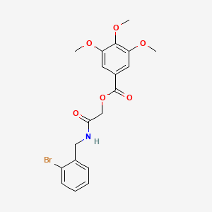molecular formula C19H20BrNO6 B2706633 2-((2-Bromobenzyl)amino)-2-oxoethyl 3,4,5-trimethoxybenzoate CAS No. 1291838-89-5