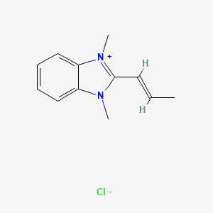 (E)-1,3-dimethyl-2-(prop-1-en-1-yl)-1H-benzo[d]imidazol-3-ium chloride