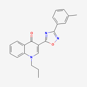molecular formula C21H19N3O2 B2706640 3-[3-(3-methylphenyl)-1,2,4-oxadiazol-5-yl]-1-propylquinolin-4(1H)-one CAS No. 1326930-47-5