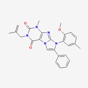 8-(2-methoxy-5-methylphenyl)-1-methyl-3-(2-methylallyl)-7-phenyl-1H-imidazo[2,1-f]purine-2,4(3H,8H)-dione