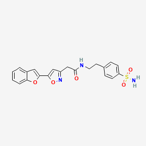 2-(5-(benzofuran-2-yl)isoxazol-3-yl)-N-(4-sulfamoylphenethyl)acetamide