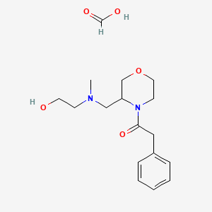 1-(3-(((2-Hydroxyethyl)(methyl)amino)methyl)morpholino)-2-phenylethanone formate
