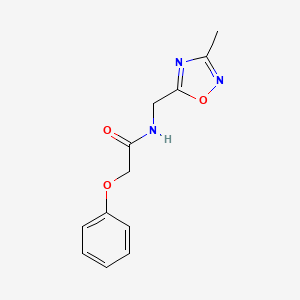 molecular formula C12H13N3O3 B2706653 N-((3-methyl-1,2,4-oxadiazol-5-yl)methyl)-2-phenoxyacetamide CAS No. 1234796-05-4