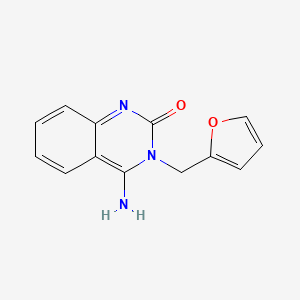 molecular formula C13H11N3O2 B2706662 3-[(Furan-2-yl)methyl]-4-imino-1,2,3,4-tetrahydroquinazolin-2-one CAS No. 941868-32-2
