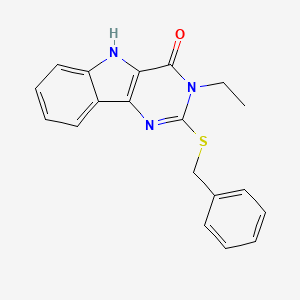 2-benzylsulfanyl-3-ethyl-5H-pyrimido[5,4-b]indol-4-one