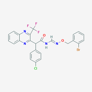 N-((((2-Bromobenzyl)oxy)imino)methyl)-2-(4-chlorophenyl)-2-(3-(trifluoromethyl)-2-quinoxalinyl)acetamide