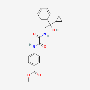 molecular formula C21H22N2O5 B2706673 Methyl 4-(2-((2-cyclopropyl-2-hydroxy-2-phenylethyl)amino)-2-oxoacetamido)benzoate CAS No. 1421489-25-9