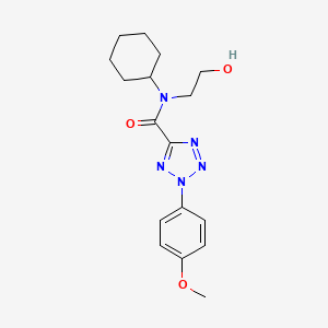 molecular formula C17H23N5O3 B2706678 N-cyclohexyl-N-(2-hydroxyethyl)-2-(4-methoxyphenyl)-2H-tetrazole-5-carboxamide CAS No. 1396786-93-8