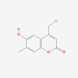 molecular formula C11H9ClO3 B2706682 6-羟基-7-甲基-4-(氯甲基)-2H-香豆素-2-酮 CAS No. 845637-29-8