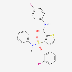 molecular formula C24H18F2N2O3S2 B2706685 4-(3-fluorophenyl)-N-(4-fluorophenyl)-3-(N-methyl-N-phenylsulfamoyl)thiophene-2-carboxamide CAS No. 1114653-99-4