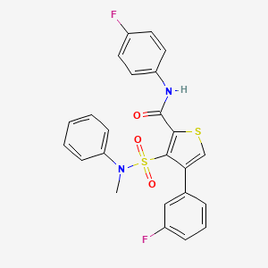 molecular formula C24H18F2N2O3S2 B2706685 4-(3-fluorophenyl)-N-(4-fluorophenyl)-3-[methyl(phenyl)sulfamoyl]thiophene-2-carboxamide CAS No. 1114653-99-4