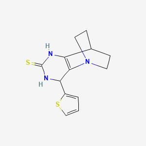 3-(2-Thienyl)-1,4,6-triazatricyclo[6.2.2.0~2,7~]dodec-2(7)-ene-5-thione