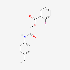 molecular formula C17H16FNO3 B2706708 [2-(4-Ethylanilino)-2-oxoethyl] 2-fluorobenzoate CAS No. 389812-15-1