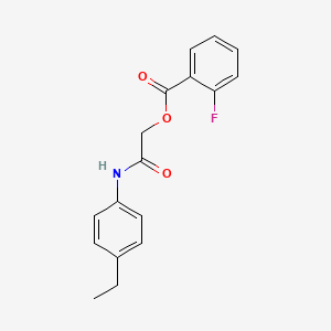 [(4-ETHYLPHENYL)CARBAMOYL]METHYL 2-FLUOROBENZOATE