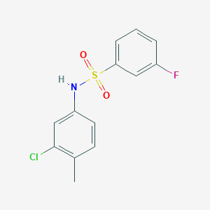 molecular formula C13H11ClFNO2S B270671 N-(3-chloro-4-methylphenyl)-3-fluorobenzenesulfonamide 
