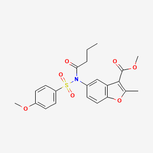 METHYL 5-[N-(4-METHOXYBENZENESULFONYL)BUTANAMIDO]-2-METHYL-1-BENZOFURAN-3-CARBOXYLATE