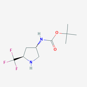 Tert-butyl N-[(3S,5R)-5-(trifluoromethyl)pyrrolidin-3-yl]carbamate