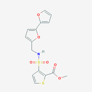molecular formula C15H13NO6S2 B2706716 methyl 3-(N-([2,2'-bifuran]-5-ylmethyl)sulfamoyl)thiophene-2-carboxylate CAS No. 2034491-03-5