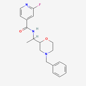 molecular formula C19H22FN3O2 B2706717 N-[1-(4-benzylmorpholin-2-yl)ethyl]-2-fluoropyridine-4-carboxamide CAS No. 1445239-29-1