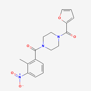 (4-(Furan-2-carbonyl)piperazin-1-yl)(2-methyl-3-nitrophenyl)methanone