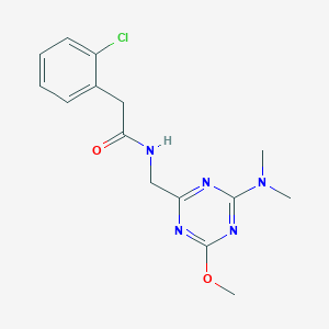 2-(2-chlorophenyl)-N-((4-(dimethylamino)-6-methoxy-1,3,5-triazin-2-yl)methyl)acetamide