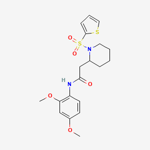 N-(2,4-dimethoxyphenyl)-2-(1-(thiophen-2-ylsulfonyl)piperidin-2-yl)acetamide