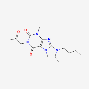 8-butyl-1,7-dimethyl-3-(2-oxopropyl)-1H-imidazo[2,1-f]purine-2,4(3H,8H)-dione
