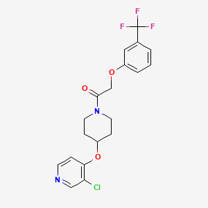 molecular formula C19H18ClF3N2O3 B2706742 1-(4-((3-Chloropyridin-4-yl)oxy)piperidin-1-yl)-2-(3-(trifluoromethyl)phenoxy)ethanone CAS No. 2034472-22-3