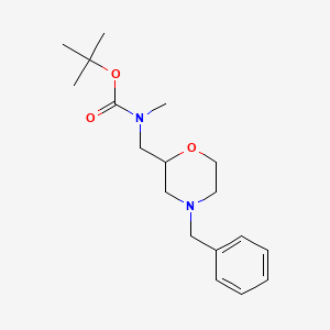 molecular formula C18H28N2O3 B2706752 Tert-butyl (4-benzylmorpholin-2-yl)methylmethylcarbamate CAS No. 169749-93-3