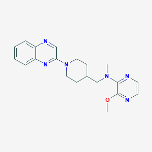 molecular formula C20H24N6O B2706755 3-Methoxy-N-methyl-N-[(1-quinoxalin-2-ylpiperidin-4-yl)methyl]pyrazin-2-amine CAS No. 2380078-69-1