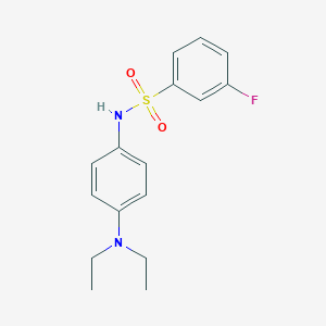 molecular formula C16H19FN2O2S B270677 N-[4-(diethylamino)phenyl]-3-fluorobenzenesulfonamide 