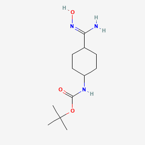 molecular formula C12H23N3O3 B2706779 tert-Butyl (4-(N-hydroxycarbamimidoyl)cyclohexyl)carbamate CAS No. 2137581-41-8