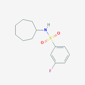 molecular formula C13H18FNO2S B270680 N-cycloheptyl-3-fluorobenzenesulfonamide 