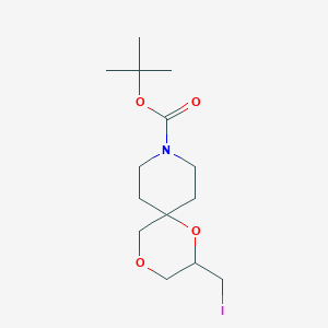 Tert-butyl 2-(iodomethyl)-1,4-dioxa-9-azaspiro[5.5]undecane-9-carboxylate