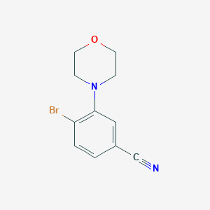 molecular formula C11H11BrN2O B2706803 4-溴-3-吗啉基苯甲腈 CAS No. 2090718-87-7