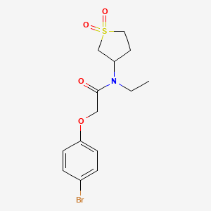 molecular formula C14H18BrNO4S B2706806 2-(4-bromophenoxy)-N-(1,1-dioxo-1lambda6-thiolan-3-yl)-N-ethylacetamide CAS No. 874788-41-7