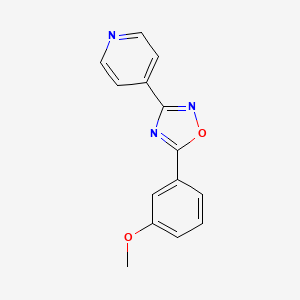 molecular formula C14H11N3O2 B2706808 4-[5-(3-Methoxyphenyl)-1,2,4-oxadiazol-3-yl]pyridine CAS No. 331989-56-1