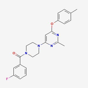 molecular formula C23H23FN4O2 B2706810 (3-Fluorophenyl)(4-(2-methyl-6-(p-tolyloxy)pyrimidin-4-yl)piperazin-1-yl)methanone CAS No. 946231-37-4