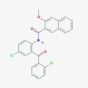 N-[4-chloro-2-(2-chlorobenzoyl)phenyl]-3-methoxynaphthalene-2-carboxamide