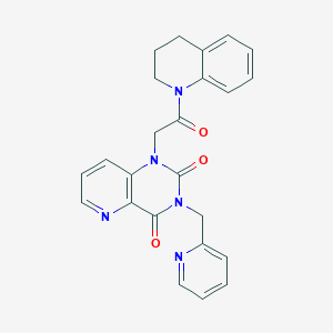 molecular formula C24H21N5O3 B2706814 1-(2-(3,4-dihydroquinolin-1(2H)-yl)-2-oxoethyl)-3-(pyridin-2-ylmethyl)pyrido[3,2-d]pyrimidine-2,4(1H,3H)-dione CAS No. 941989-16-8