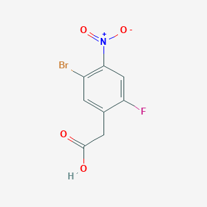 molecular formula C8H5BrFNO4 B2706815 2-(5-Bromo-2-fluoro-4-nitrophenyl)acetic acid CAS No. 1785428-47-8