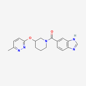 molecular formula C18H19N5O2 B2706818 (1H-benzo[d]imidazol-5-yl)(3-((6-methylpyridazin-3-yl)oxy)piperidin-1-yl)methanone CAS No. 2034576-85-5