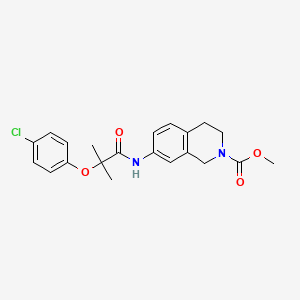 methyl 7-(2-(4-chlorophenoxy)-2-methylpropanamido)-3,4-dihydroisoquinoline-2(1H)-carboxylate