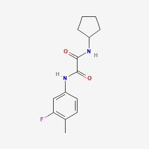 molecular formula C14H17FN2O2 B2706842 N-cyclopentyl-N'-(3-fluoro-4-methylphenyl)oxamide CAS No. 941894-56-0