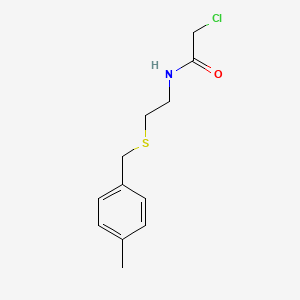 molecular formula C12H16ClNOS B2706846 2-chloro-N-(2-{[(4-methylphenyl)methyl]sulfanyl}ethyl)acetamide CAS No. 852851-84-4