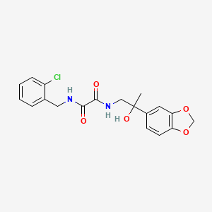 molecular formula C19H19ClN2O5 B2706853 N1-(2-(苯并[d][1,3]二噁杂环戊-5-基)-2-羟基丙基)-N2-(2-氯苯甲基)草酰胺 CAS No. 1396675-77-6