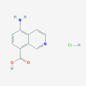 molecular formula C10H9ClN2O2 B2706858 5-Aminoisoquinoline-8-carboxylic acid;hydrochloride CAS No. 2260936-51-2